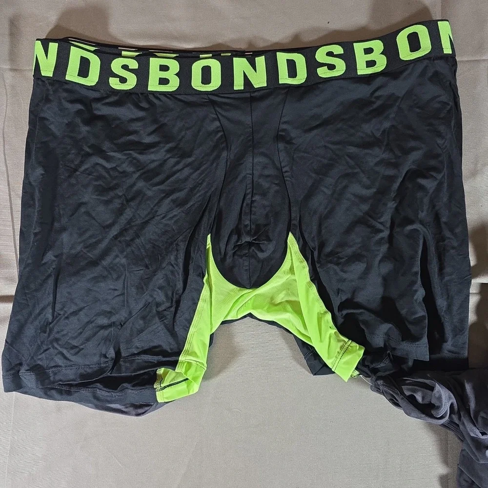 Bonds Underwear Anti-Chafing Boxer 3XL 3 Pack La Femme Nikita/Black & Green